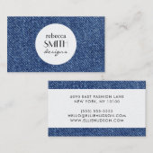 Denim Fabric, Denim Texture, Blue Denim, Jeans Visitekaartje (Voorkant / Achterkant)