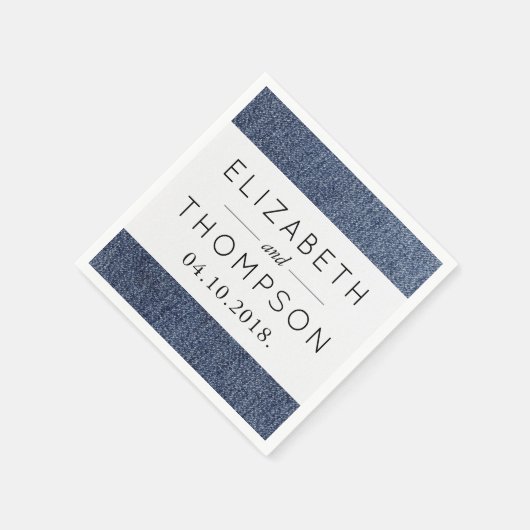 Denim Fabric, Denim Texture, Blue Denim, Wedding Servetten (Hoek)