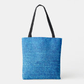 Denim fabric jeans blauwe jeans tote bag (Achterkant)