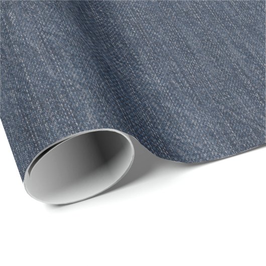 Denim Fabric Look Pattern Cadeaupapier (Rol Hoek)