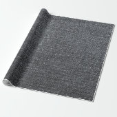 Denim fabric textuur blauwe buitenkant cadeaupapier (Uitgerold)