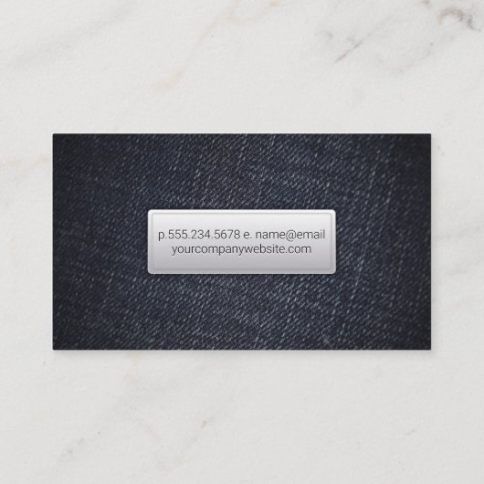 Denim Fabric Visitekaartje (Achterkant)
