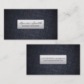 Denim Fabric Visitekaartje (Voorkant / Achterkant)