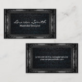 Denim | Fancy zwart Lijst Visitekaartje (Voorkant / Achterkant)