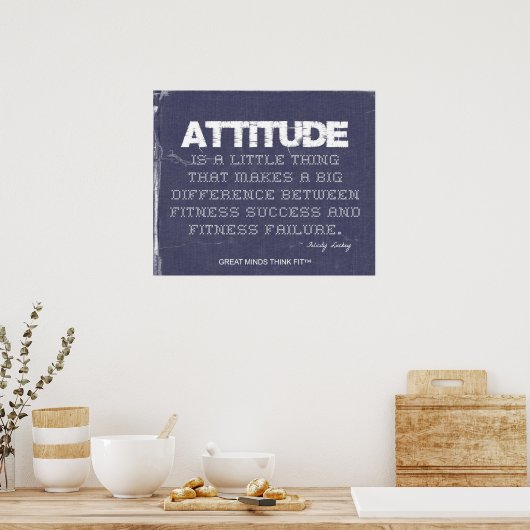 Denim Fitness met Attitude Poster (Keuken)