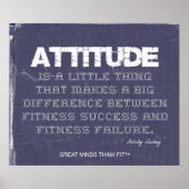 Denim Fitness met Attitude Poster (Voorkant)
