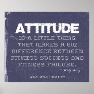 Denim Fitness met Attitude Poster
