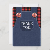 Denim & Flannel Schattige als een Button Thank You Kaart (Voorkant)