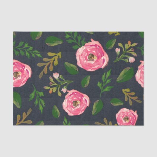 Denim Fleur Tissue Paper Tissuepapier (Voorkant)