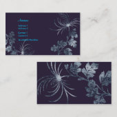 Denim Floral Profile Card Visitekaartje (Voorkant / Achterkant)