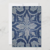  Denim Floral Wedding Uitnodiging (Achterkant)