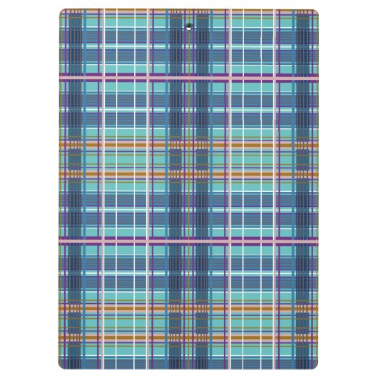 Denim gecontroleerd met meerdere vierkantjes in bl klembord (Achterkant)