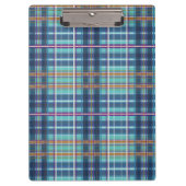 Denim gecontroleerd met meerdere vierkantjes in bl klembord (Voorkant)