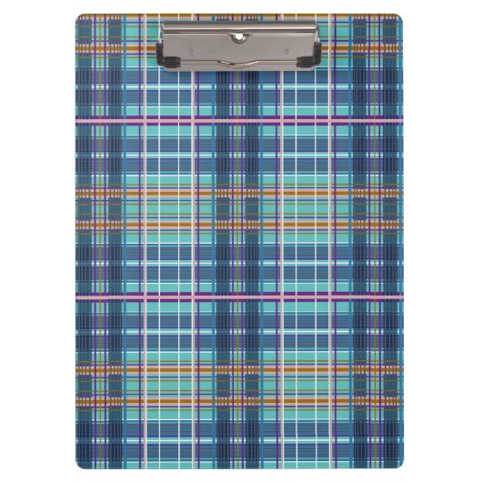 Denim gecontroleerd met meerdere vierkantjes in bl klembord (Voorkant)