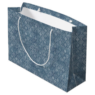  Denim Geïnspireerd Patroon Grote Geschenktas Groot Cadeauzakje