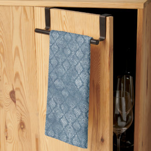 Denim Geïnspireerd Patroon Keuken Handdoek
