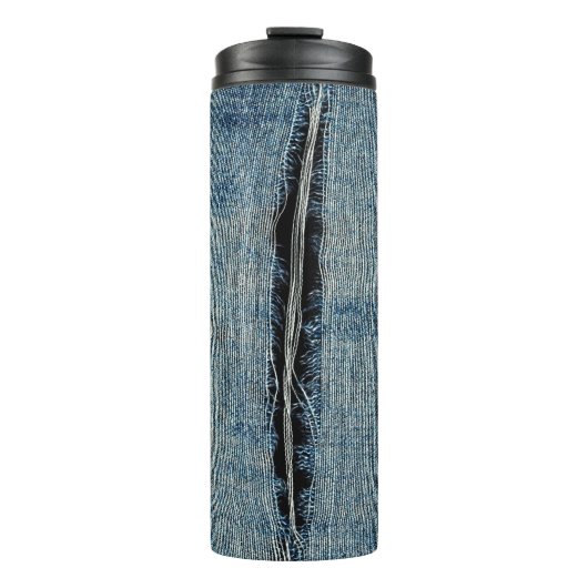 Denim-Geïnspireerd Thermosbeker (Voorkant)