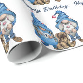 Denim Gnomes Pattern Cadeaupapier (Rol Hoek)