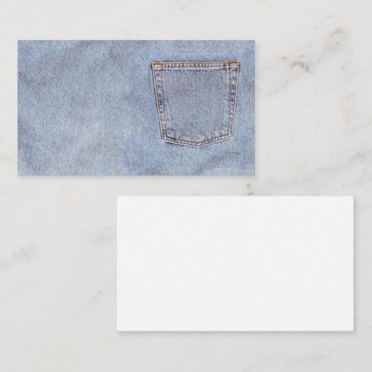 Denim grunge visitekaartje (Voorkant / Achterkant)