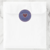 denim-hartscanning ronde sticker (Tas)