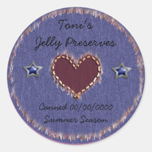 denim-hartscanning ronde sticker