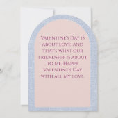 Denim Heart Valentine's Day Plaid Friendship Kaart (Achterkant)