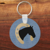 Denim & Hoefijzer SLEUTELHANGER (Voorkant)