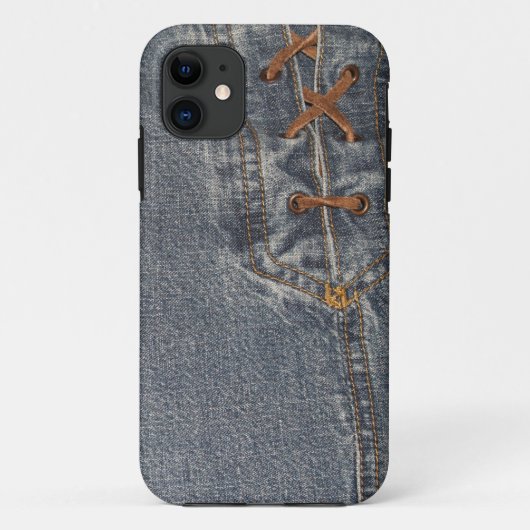 Denim iPhone 5 Hoesje-Mate Barely is hier opgezoge Case-Mate iPhone Case (Achterkant)