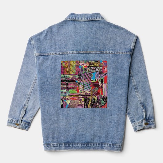 Denim Jack – Urban Fractals Jacket (Achterkant)