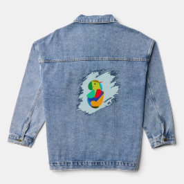 Denim Jacke mit Design auf der Rückseite Jacket