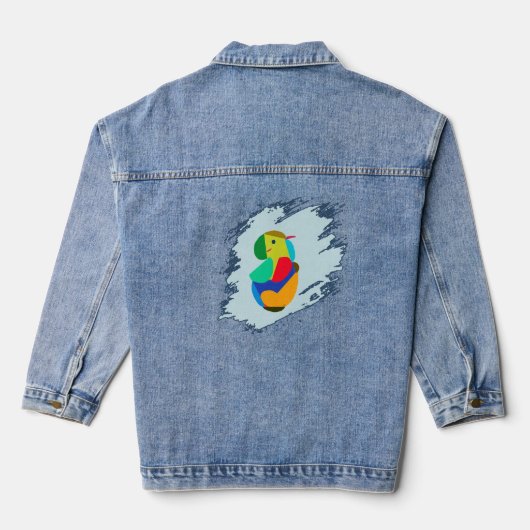 Denim Jacke mit Design auf der Rückseite Jacket (Achterkant)