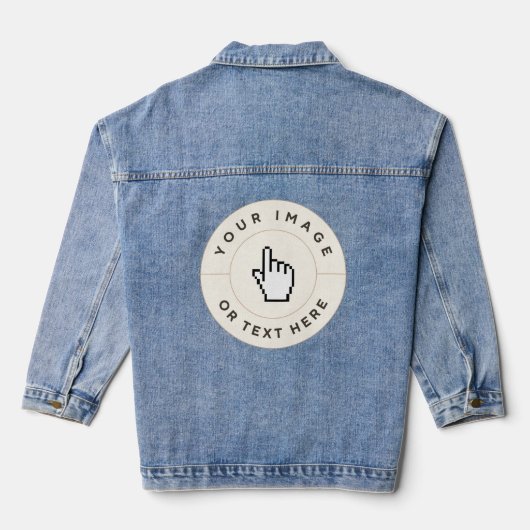 Denim Jacket - Aangepast (afbeelding/tekst toevoeg (Achterkant)