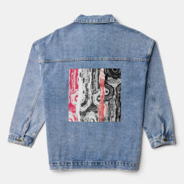 Denim Jacket – Abstract Land