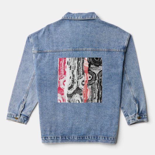 Denim Jacket – Abstract Land (Achterkant)