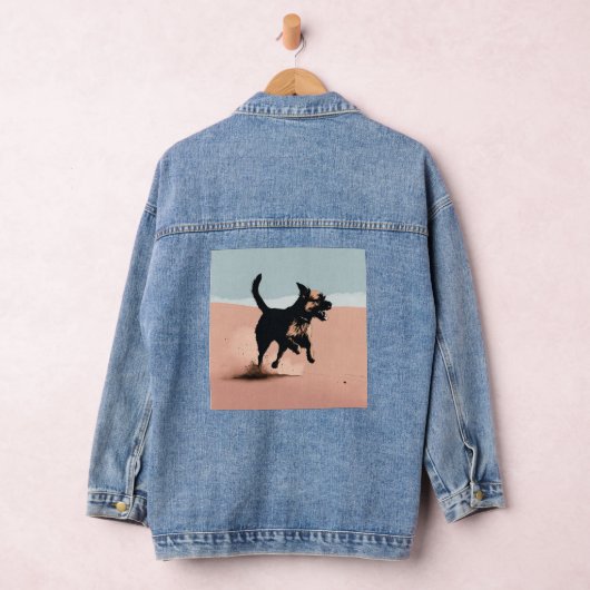 Denim Jacket bedrukte hond (Hangar)