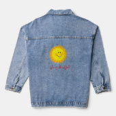 Denim Jacket Life is een prachtige zonnebloem (Achterkant)