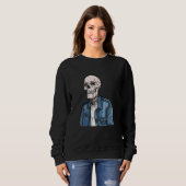 Denim Jacket  Skull Trui (Voorkant volledig)
