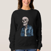 Denim Jacket Skull Trui (Voorkant)
