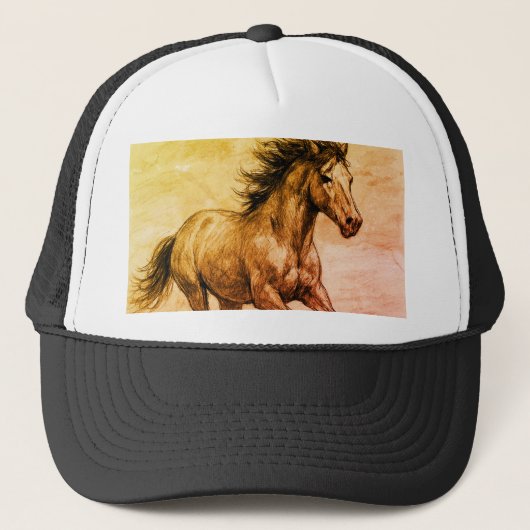 Denim Jacket ,wild paard Trucker Pet (Voorkant)