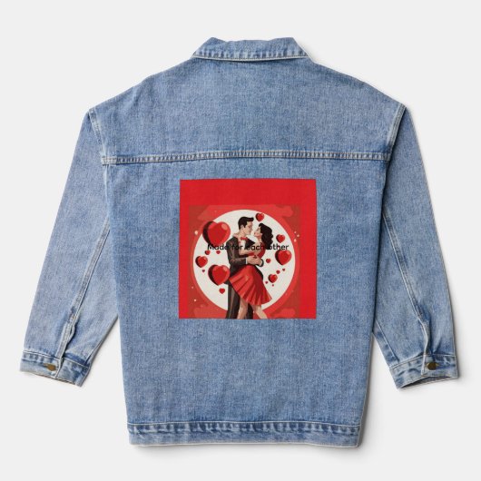 Denim Jacket with romantic design  (Achterkant)