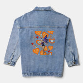 Denim jas blauw Sinaasappel harten fee Jacket (Achterkant)