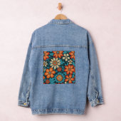 Denim Jas Bloemen Folk Stijl Jacket (Hangar)