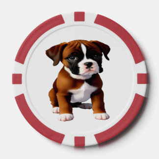 Denim Jas Boxer Hond Poker Chips