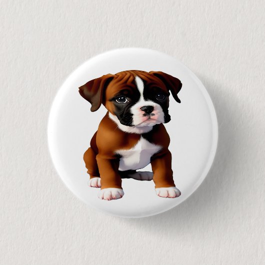 Denim Jas Boxer Hond Ronde Button 3,2 Cm (Voorkant)