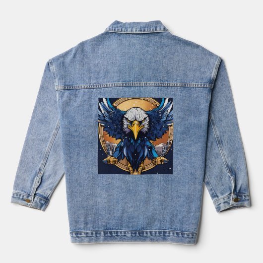 Denim Jas Eagle Desine T Shirt Jacket (Achterkant)
