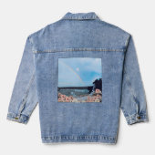 Denim jas " God is heel creatief" Jacket (Achterkant)
