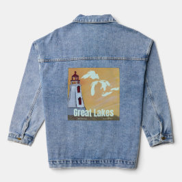Denim jas Great Lakes Draagbare Kunst Jacket