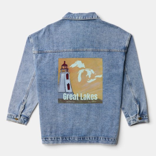 Denim jas Great Lakes Draagbare Kunst Jacket (Achterkant)