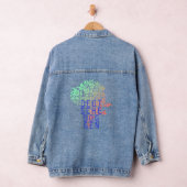 Denim Jas Grote Deen Illustratie Bloemen Denim Jacket (Hangar)