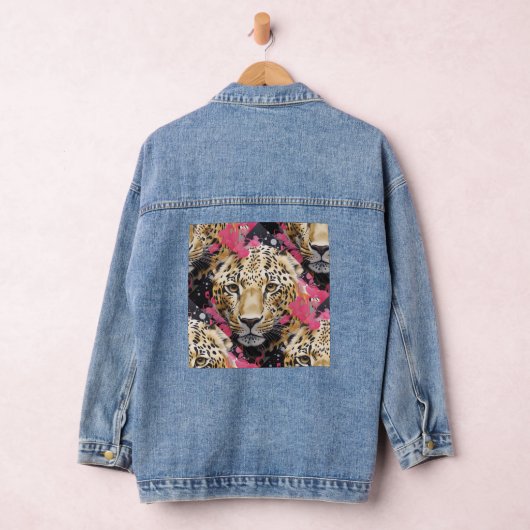 Denim jas Leopard ogen! Denim Jacket (Hangar)